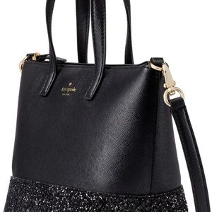 Kate Spade Black Crossbody Bag with Glitter Detail